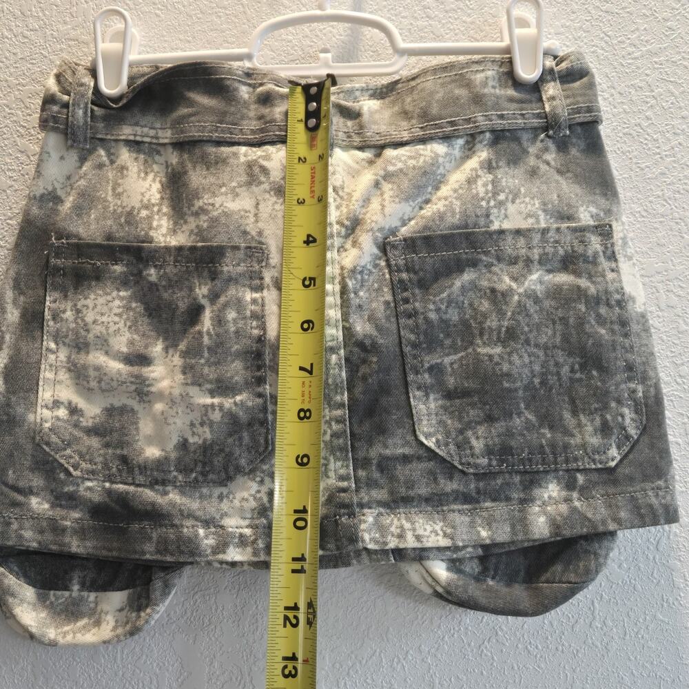 Madonna & Co Festival Utility mini skirt Belt Pocket Belt Gray Acid Wash‎ Boho - Picture 11 of 11